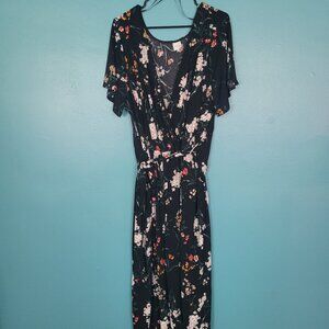 Black Floral Jumpsuit